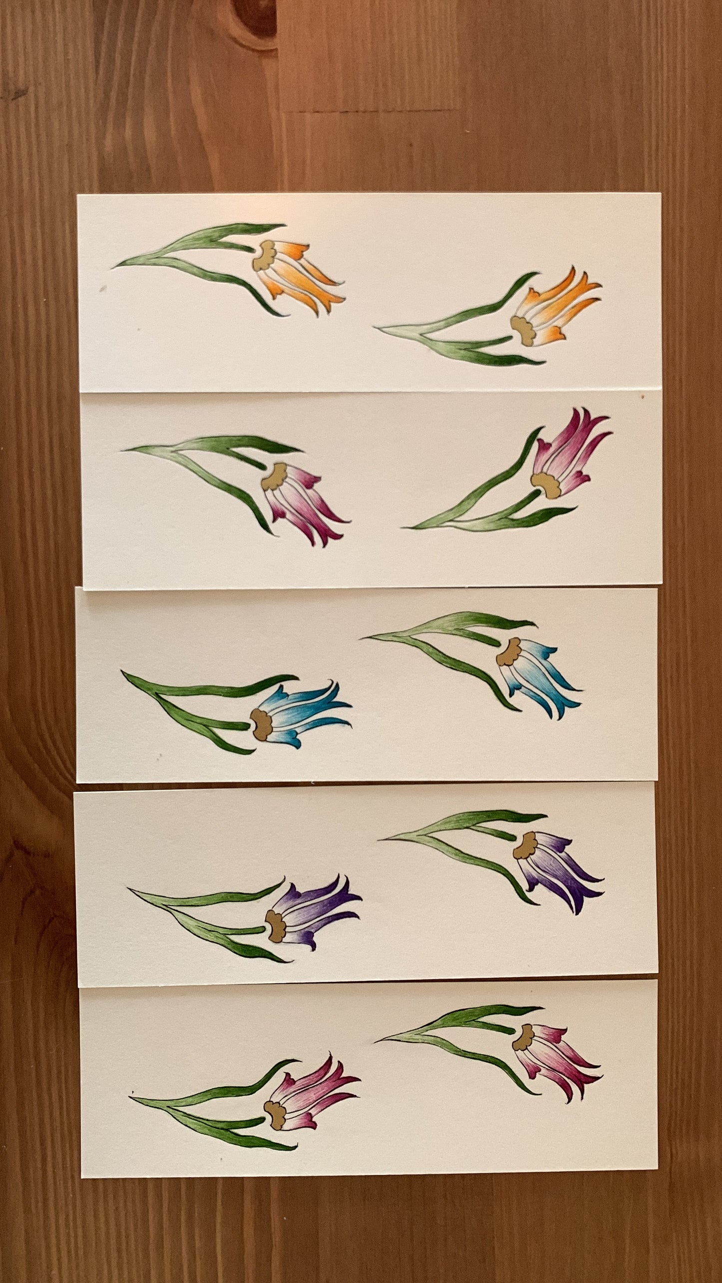 Handmade Bookmarks-Tulips